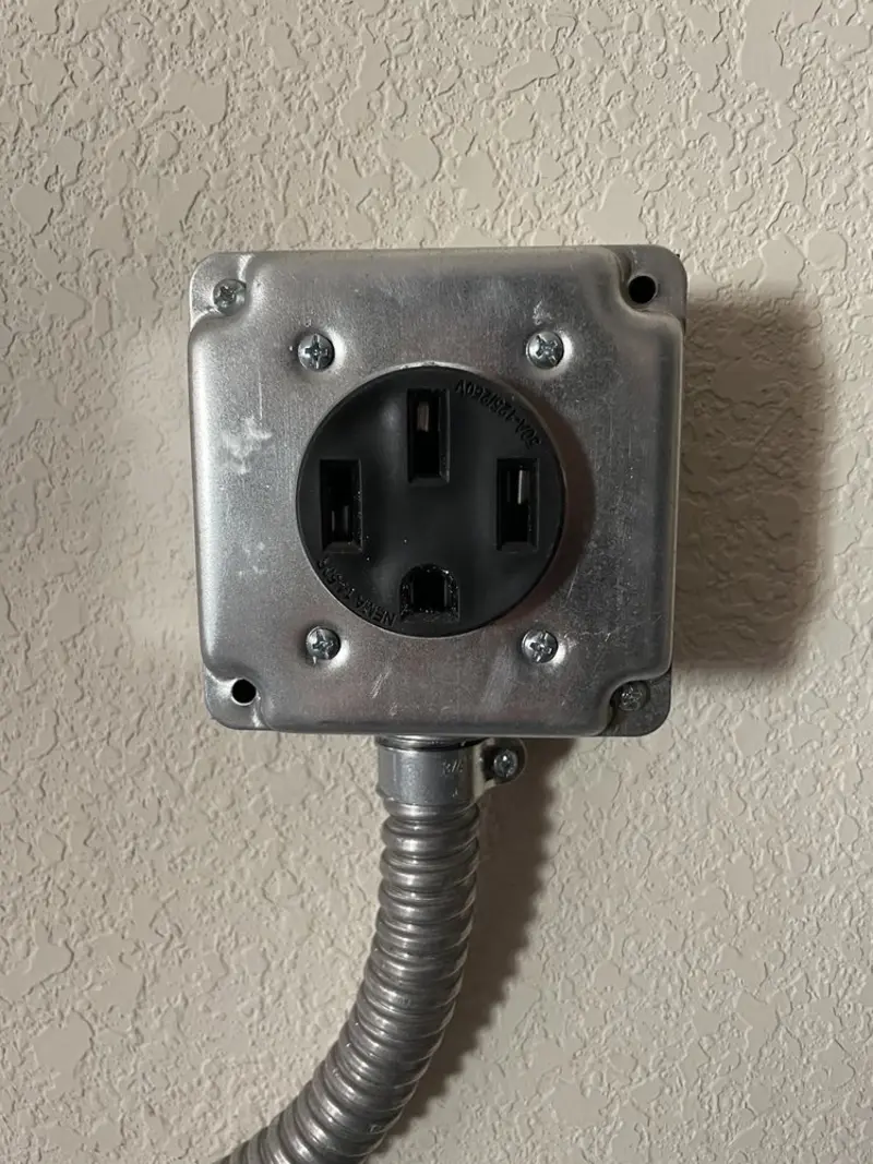 NEMA 14-50 outlet installed for Smart Home Electrical in Randolph